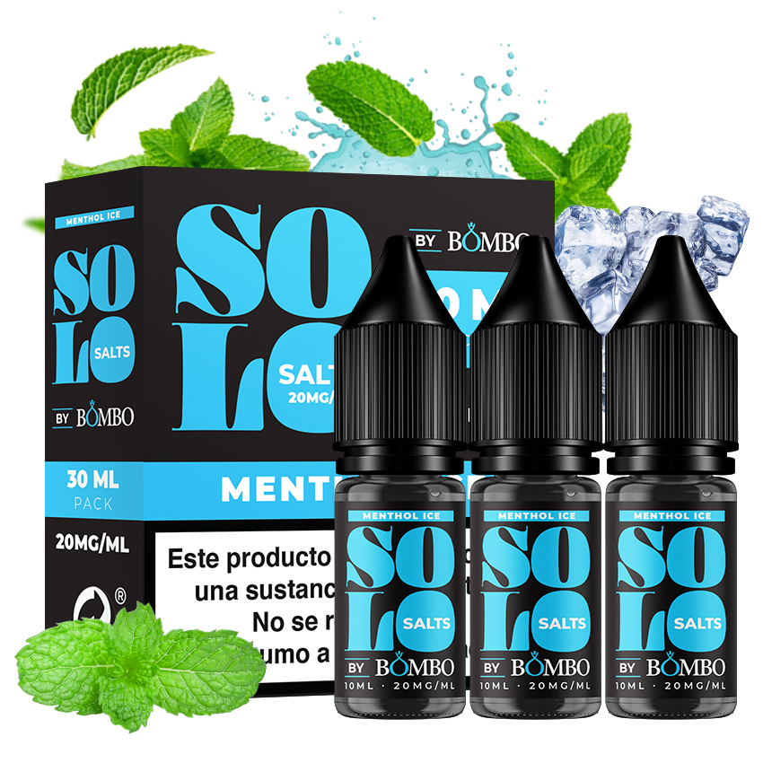 Menthol 3x10ml - Solo Salts by Bombo (10mg)